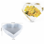 Heart 3D Silicone mould - perfect for creating beautiful decorations - 19,5 x 16,5 cm