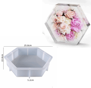 hexagon 3D Silicone mould – perfect for creating beautiful decorations – 24 x 21 cm