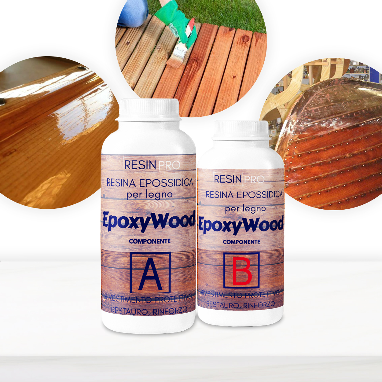 EPOXYWOOD Epoxy Resin for Wood - Protective coating, Restoration,  Reinforcement - ResinPro - Creativity at your service