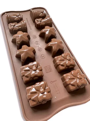 Mold with various Christmas shapes - Bells, Stars, Gift Packages