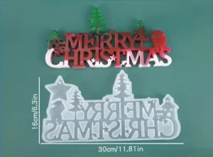 Mold MERRY CHRISTMAS for DIY Christmas Decorations