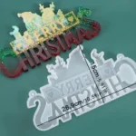 Mold MERRY CHRISTMAS with a deer for DIY Christmas Decorations