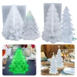 3D Christmas tree mold for DIY Christmas decorations and candles (6 cm)