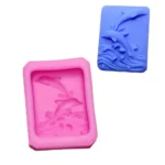 Square Mold with Dolphins for Handmade Soap (6.6 x 4.8 x 2.1h cm): a charming alternative for your Homemade Soap!