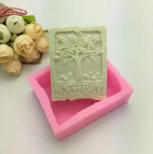 Silicone Mold for Homemade Soap: Rectangular Design with Tree Pattern – Gives Life to Your Custom Handcrafted Soap!