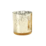 Golden metallic effect glass
