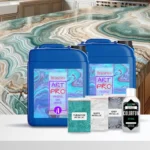 Amazonite Quartzite Effect Kit Kitchen top/worktop with epoxy resin