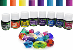 Set of 8 Transparent Colors for Resin and Glass