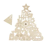 Lace-style wooden Christmas tree